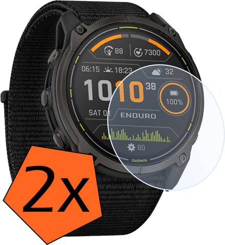 Screenprotector - Geschikt voor Garmin Enduro 3 (51 mm) Screenprotector Bescherm Glas - Screen Protector Geschikt voor Garmin Enduro 3 Screenprotector Tempered Glass - 2 PACK