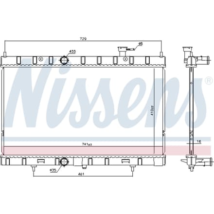 Radiator, motorkoeling NISSENS 68789