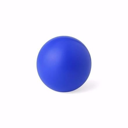 5 blauwe anti stressballetjes 6 cm