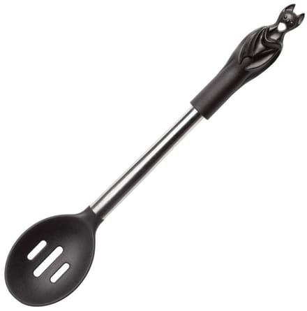 Alchemy - Black Bat Slotted Spoon Lepel - Zwart