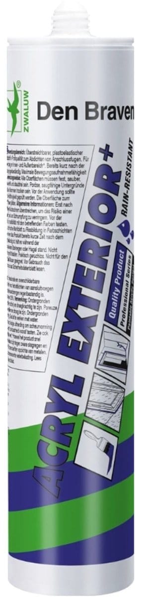 Acrylaatkit  -  Zwaluw Acryl Exterior+   -  Den Braven  -  310 ml  -  Grijs