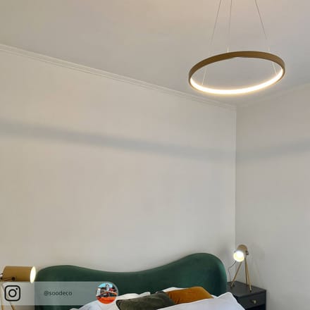 JUST LIGHT. GmbH LED hanglamp Circle, goud, Ø 39 cm