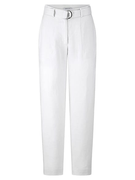 Enkellange Wide Fit-broek Van Peter Hahn wit