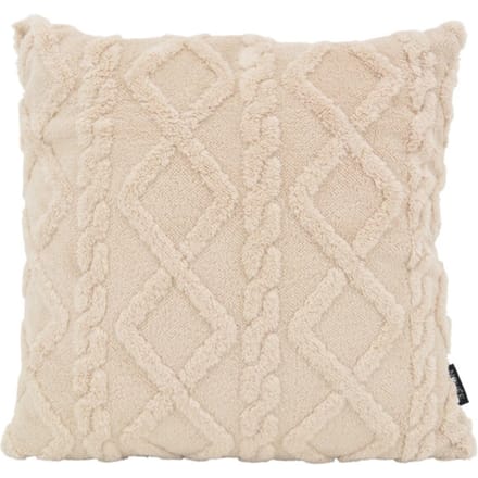 NOVÉE Furry cross beige | 45 x 45 cm | kussenhoes | polyester