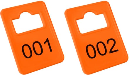 CombiCraft Plastic Garderobenummers Tiffany Oranje - 1 t/m 100