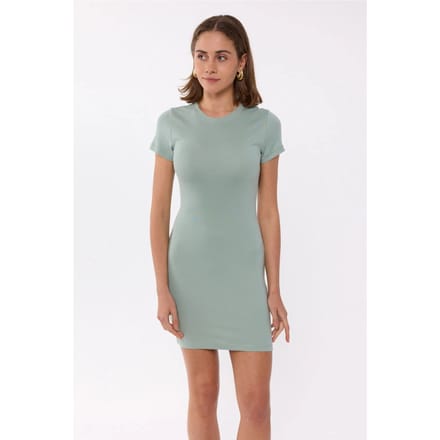 Effen Ronde Hals Bodycon Mini jurk