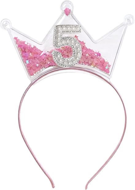 Verjaardagskroon Meisjes - Prinsessen Haarband - Feestdecoratie - Glitter Ontwerp - One Size - Roze