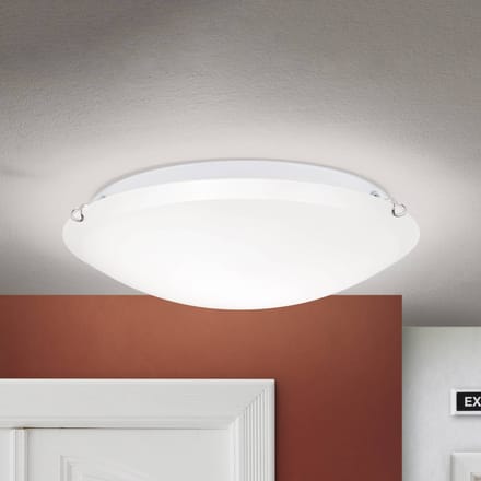 ORION Plafondlamp Agada, opaalglas, chroom, 40 cm