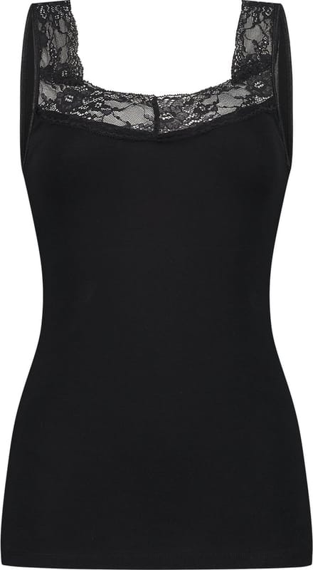 Ten Cate Basics singlet met kant zwart voor Dames | Maat M