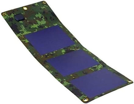 Draagbare Zonnepaneel - Zonneoplader Camper - Opladen Telefoon - Waterdichte Behuizing - 25 x 18 cm - Camouflage