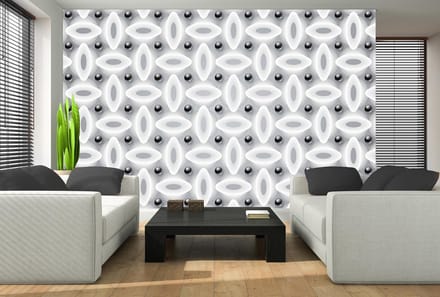 Abstract Pattern Modern Black White Photo Wallcovering