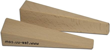 Veiligheidswiggen - Deurwiggen - Deur Open Houden - Afgeschuinde randen - Set van 2 - Naturel Hout