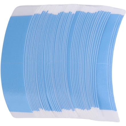 50 Pièces Ruban Double Face pour Perruque Imperméable PU Adhésif Fort Ruban de Support pour Dentelle Frontale pour Prothèse Capillaire bleu