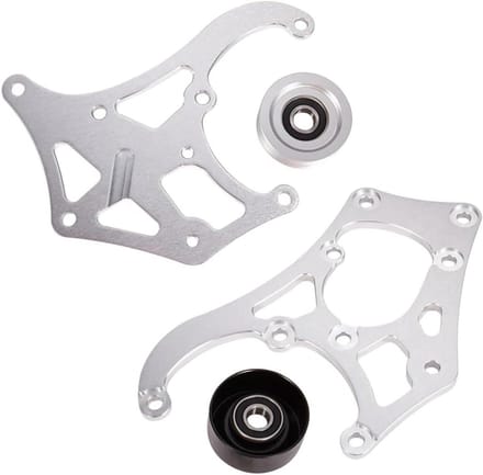 Airco Compressor Bracket - AC Montagekit - Auto Koeling - Billet Aluminium - 3 kg - Zilver