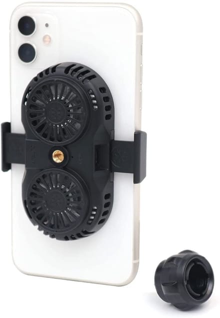 Telefoon Koeler - Mobiele Ventilator - Gaming Zonder Hitte - Dubbele Ventilator - 4-6.5 Inch - Zwart