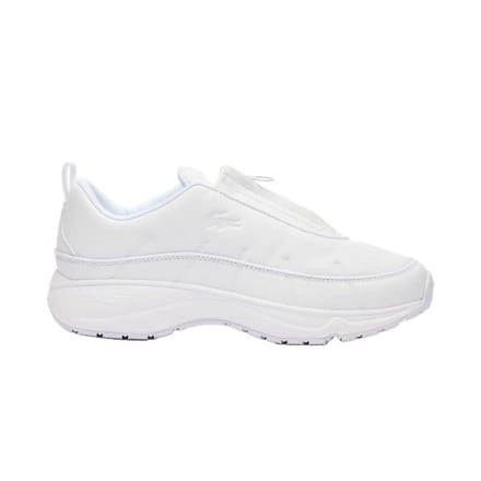 Lacoste Heren Audyssor Leren Ritssportschoenen (Wit)