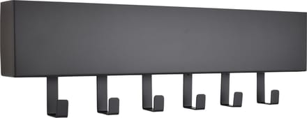 LOFT42 Mula Wandkapstok - 61x19x6 - Zwart metaal - 6 haken