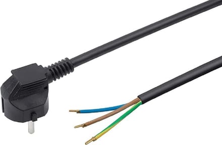 Veiligheidscontactkabel 5 meter - zwart - IP20