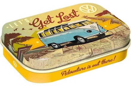 Volkswagen Let's Get Lost - Pepermunt Doosje mint box 4 x 6 cm
