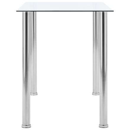 vidaXL - Eettafel - 120x60x75 - cm - gehard - glas - transparant