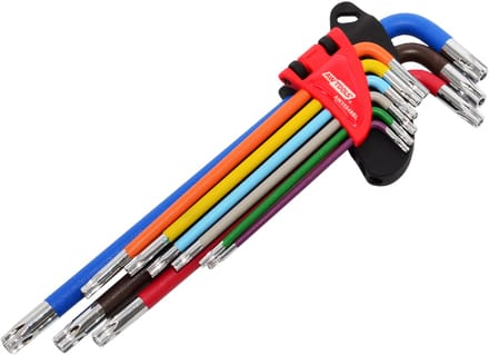 Awtools Torx Inbussleutel Set - Lange Kleur - 9 Stuks - T10-T50