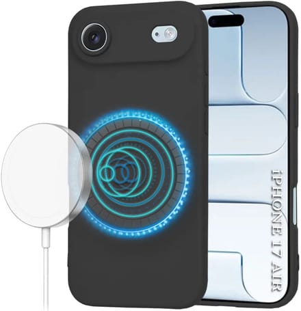Hoesje geschikt voor Apple iPhone Air - Techsuit Soft Flex Silicone Back Cover - Geschikt voor MagSafe - Black