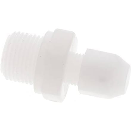 4x6mm & G3/8'' PVDF rechte slangkoppeling met buitendraad 10bar/145psi