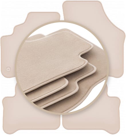 PREMIUM beige vloermatten voor: Seat e-Mii hatchback 2019-
