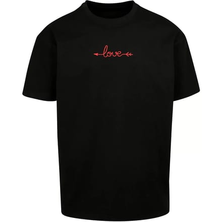 Oversized T-shirt Merchcode Hugs & Love - Love Arrow