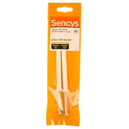 Sencys Nagelplug Nylon - Diam. 10x135mm - 2 Stuks