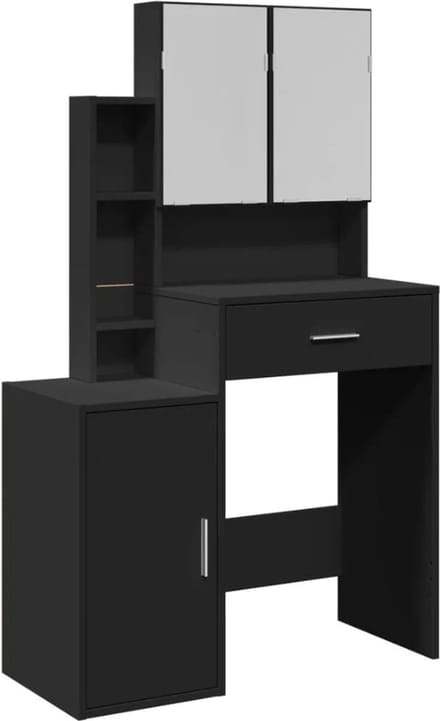Kaptafel met spiegel - Make up tafel - Make up - Toilettafel - Met lades - Eiken