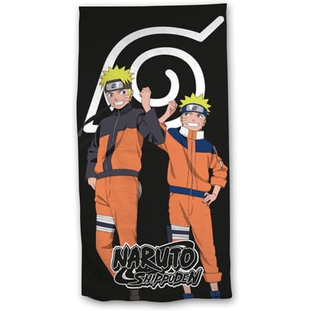 Zwarte Naruto strandlaken 70 x 140 cm