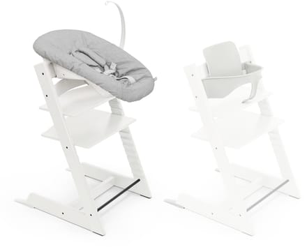 * Stokke® Tripp Trapp® Bundle Stoel + Babyset + Newborn Set | White / Grey