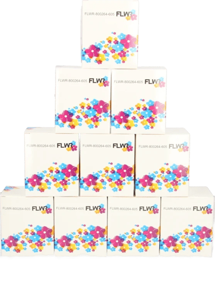 FLWR - Labelrol / 800264 / 10-pack 3000 labels / Wit - Geschikt voor Zebra