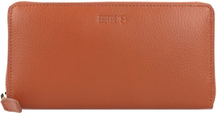 BRIC'S Leren Portemonnee Marmolada Zip-Around Purse Tobacco Bruine