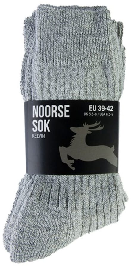 STAPP - 6-Pack - Kelvin Wollen Sokken - Noors - Stevig - Heren / Dames - grijs - 31-34 - 27299