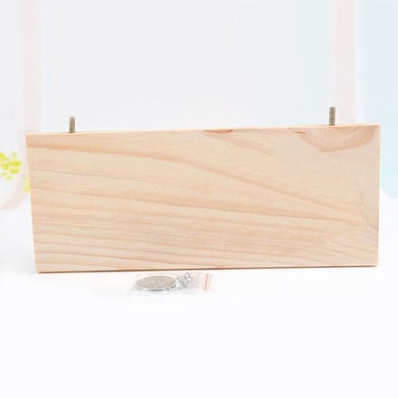 13*28cm Eekhoorn Hamster Houten Stand Platform Speelgoed Huisdieren Springen Klimmen Springplank Speelgoed beige