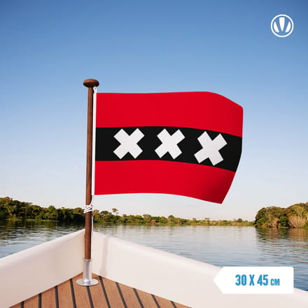 Vlag Amsterdam 30x45cm