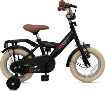 2Cycle First kinderfiets 12 inch (2 tot 4 jaar) voor jongens zwart