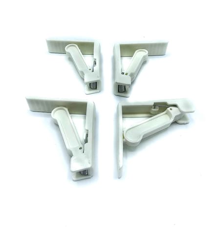 Gadgetpoint - Tafelklem - Tafelkleedhouder - Klemmen - 4 stuks - Wit