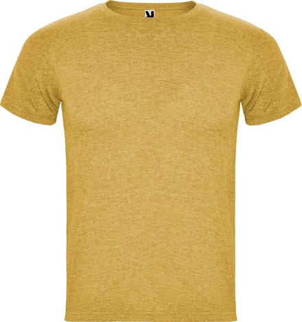 2 Pack T-shirts unisex met korte mouwen 'Fox' melangeweefsel / melee 160 gram Mosterd - M