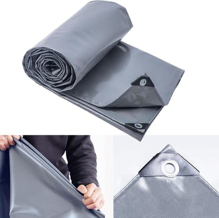 Dekzeil Waterdicht - Grondzeil Camping - Bescherming Buiten - Scheurvast PVC - 2x3 m - Grijs