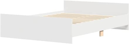 Bedframe met hoofdeinde - Ledikant Slaapkamer - Goede Nachtrust Creëren - Stevig Multiplex Lattenbodem - 120 x 190 cm - Wit