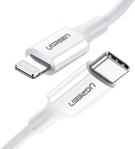 Ugreen - kabel - USB Type C - Lightning 3A 0,25 m wit - (US171)