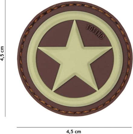 101 Inc Embleem 3D Pvc Usa Star Coyote 18062