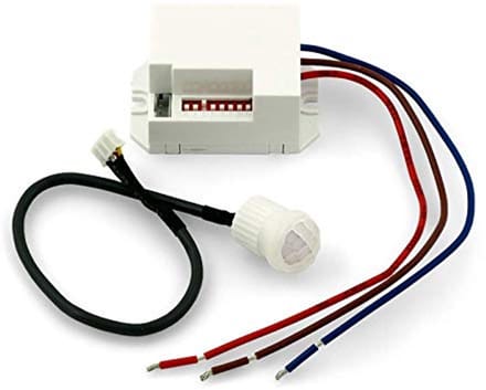 PIR-bewegingsmelder S4 inbouw binnen, geschikt voor LED, wandmontage, programmeerbare IR-sensor, bereik 3-6 m/160°