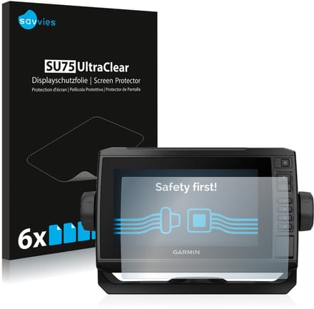 Savvies - Screenprotector voor Garmin ECHOMAP UHD 72cv - Folie Beschermfolie transparant 6 Stuks