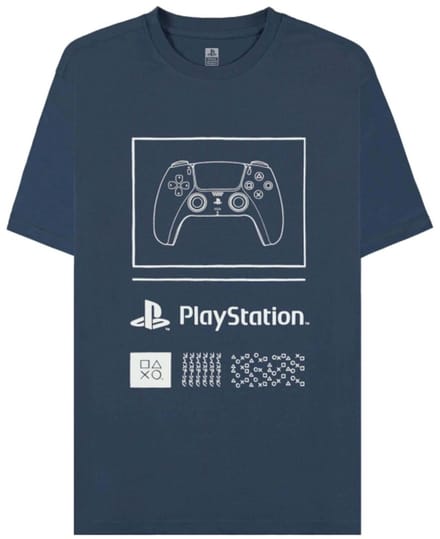 PlayStation - Controller Heren Tshirt - S - Donkerblauw