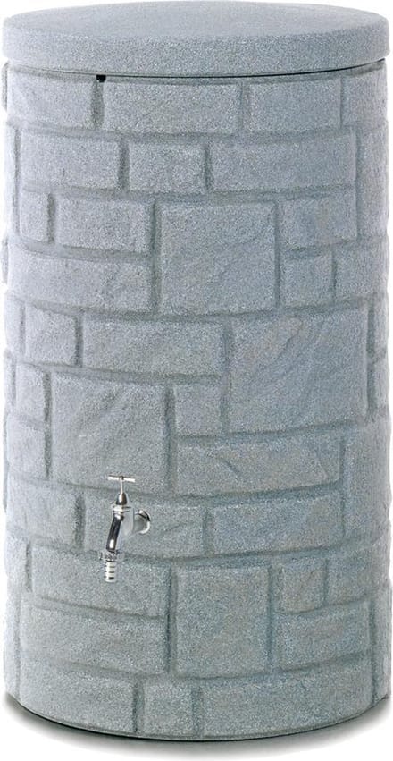 Regenton 230L Graniet design | Zuil model regenvat
