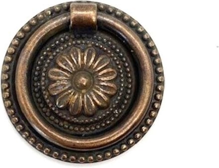 Ringgreep Messing antiek midden 47mm